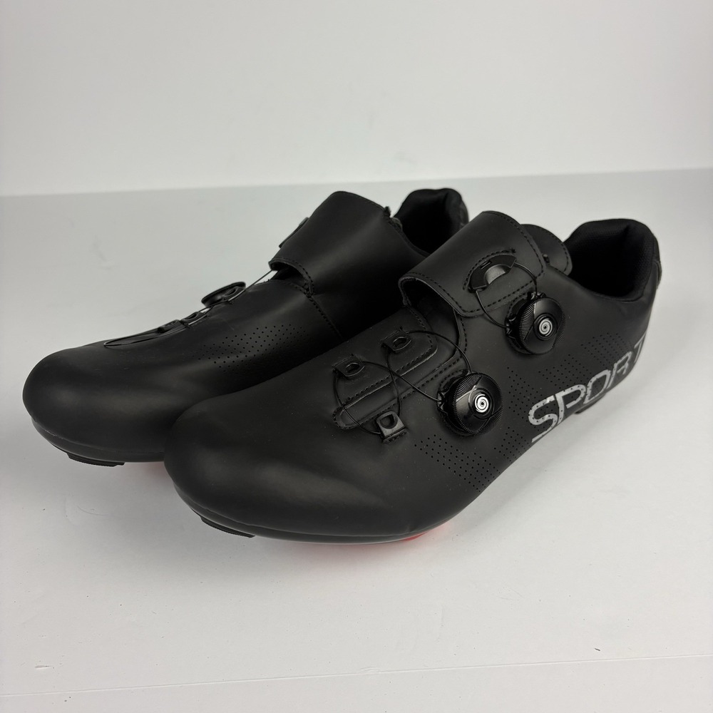 YOW SPORT Indoor Cycling Shoes EU 47 US Men 13.5  Black Dial Closure Biking